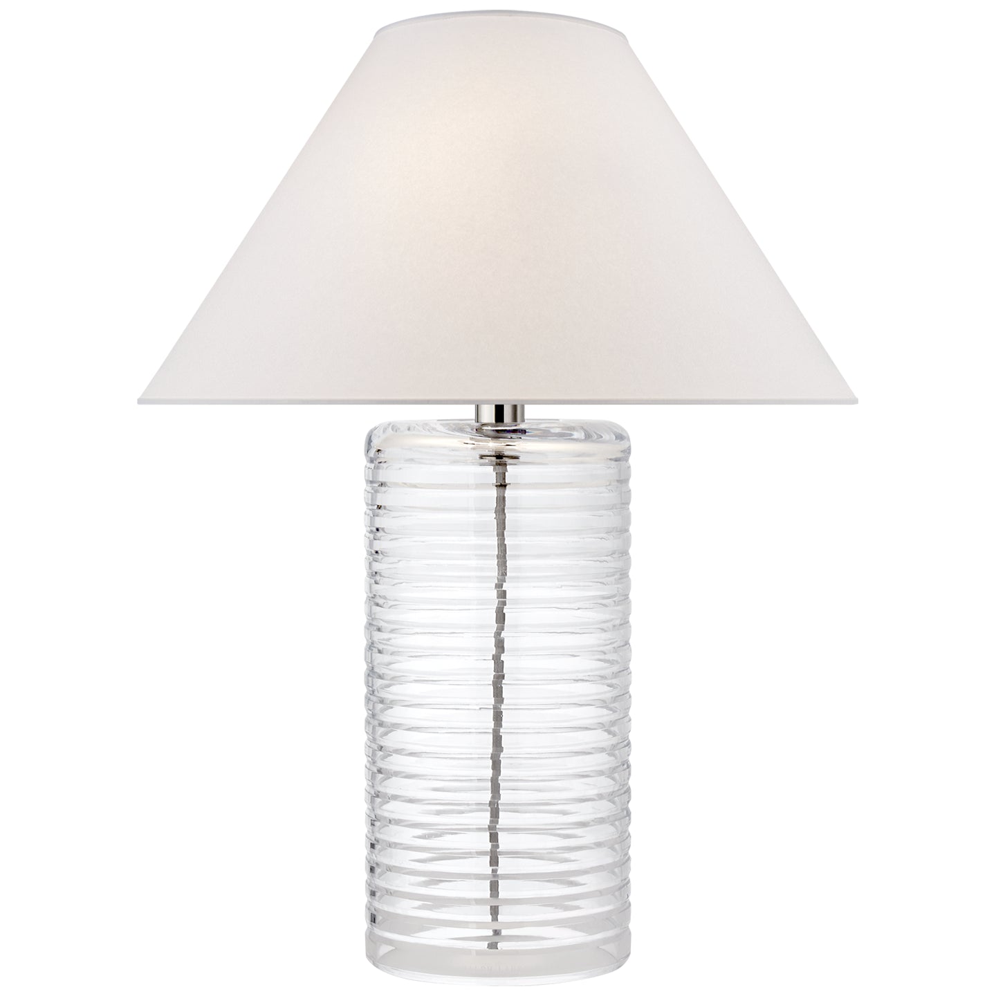 Metropolis One Light Table Lamp in Clear Soda Glass