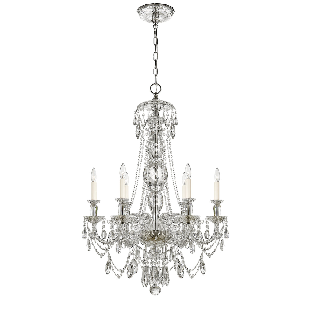 Daniela Six Light Chandelier in Crystal