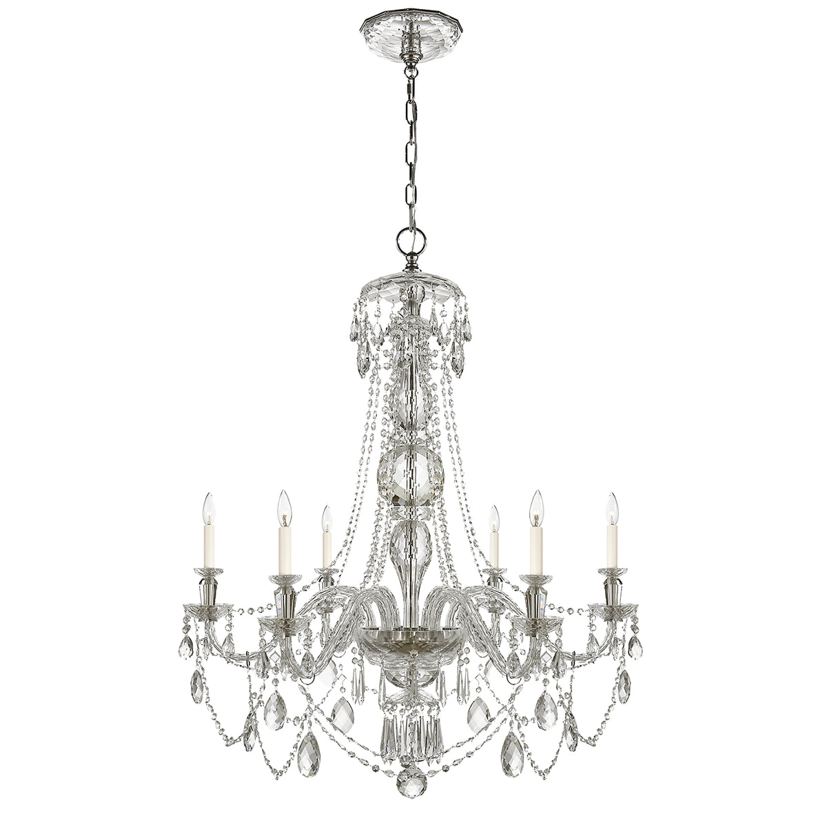 Daniela Six Light Chandelier in Crystal