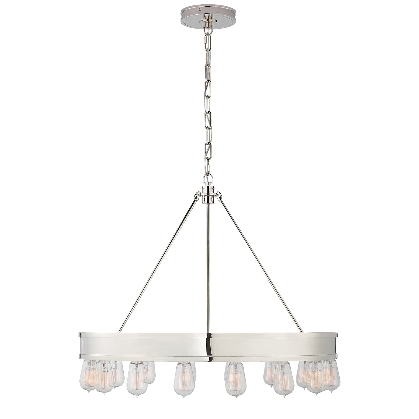 Roark 30" Modular Ring Chandelier in Polished Nickel