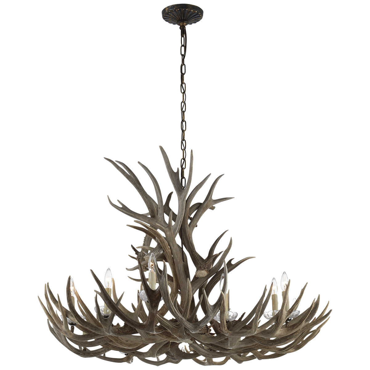 Straton 12 Light Chandelier in Natural Bone