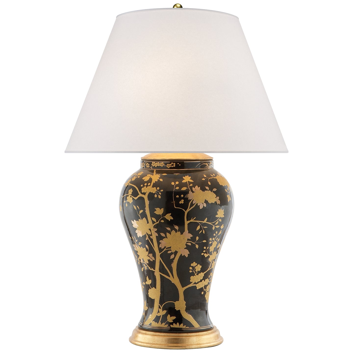 Gable One Light Table Lamp in Black and Gold