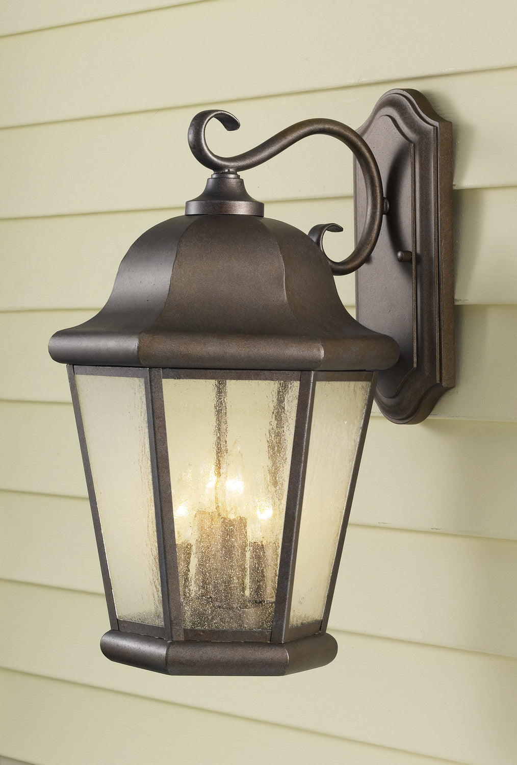 Martinsville Four Light Outdoor Wall Lantern in Corinthian Bronze