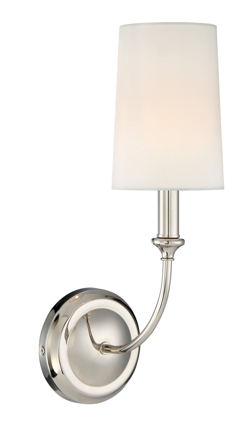 Sylvan One Light Wall Sconce in Polished Nickel