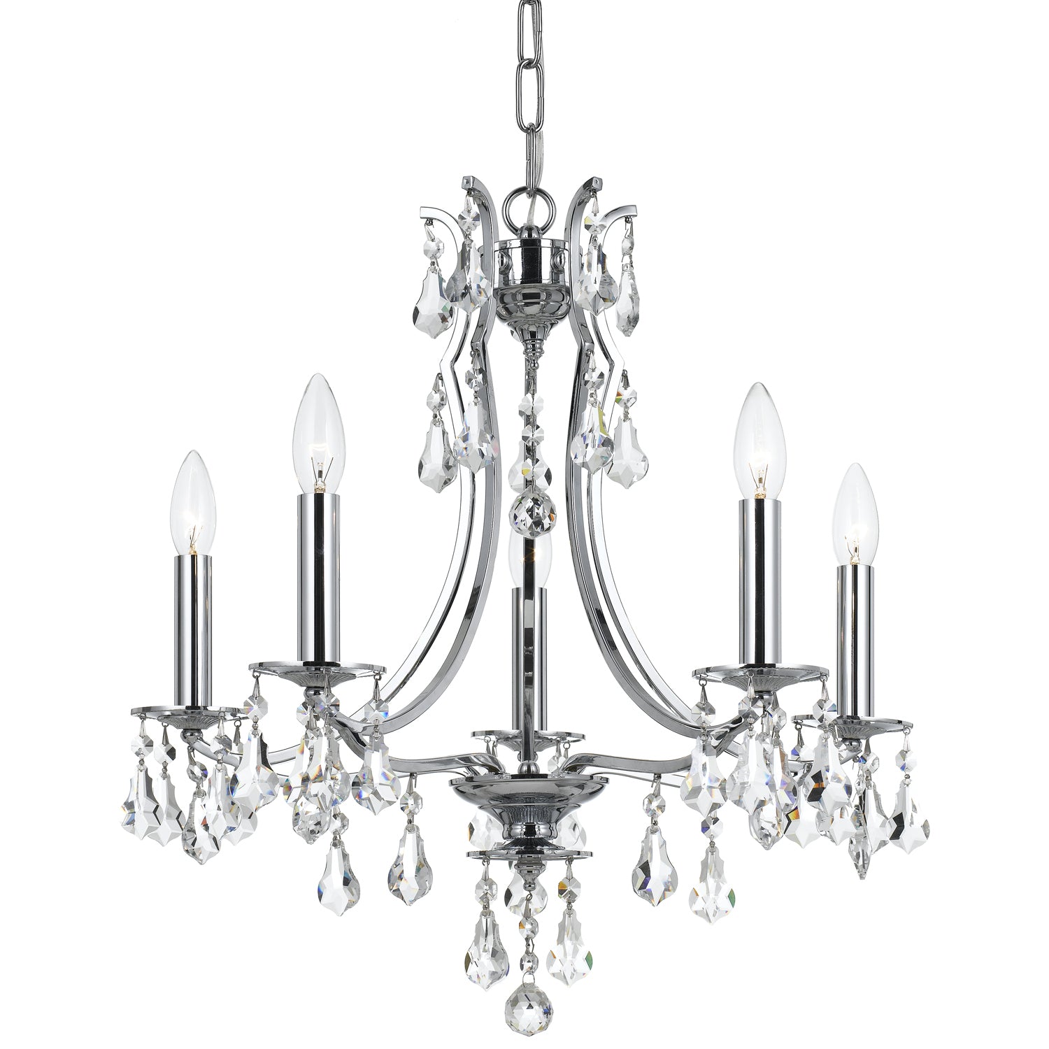 Cedar Five Light Chandelier in Polished Chrome