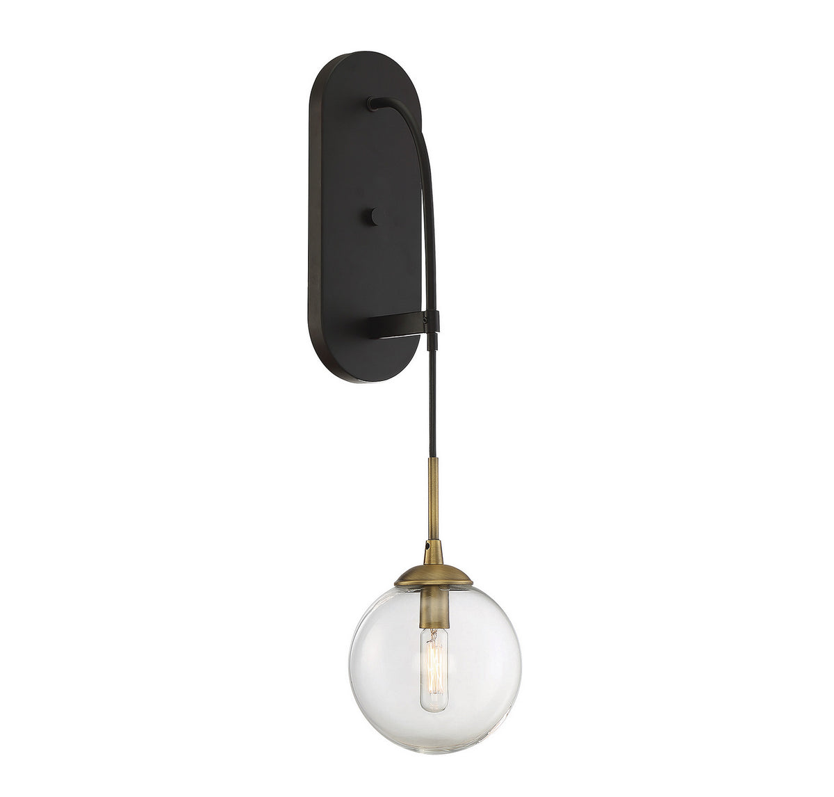 Fulton One Light Wall Sconce in English Bronze/Warm Brass