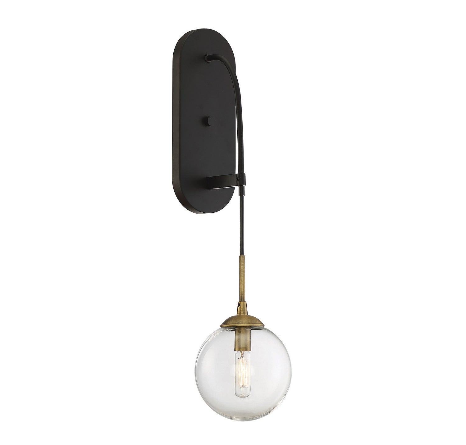 Fulton One Light Wall Sconce in English Bronze and Warm Brass