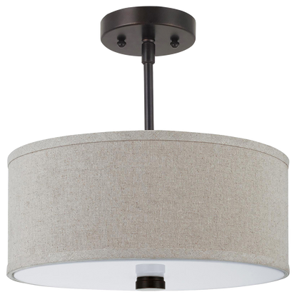 Dayna Shade Pendants Two Light Flush / Semi-Flush Convertible