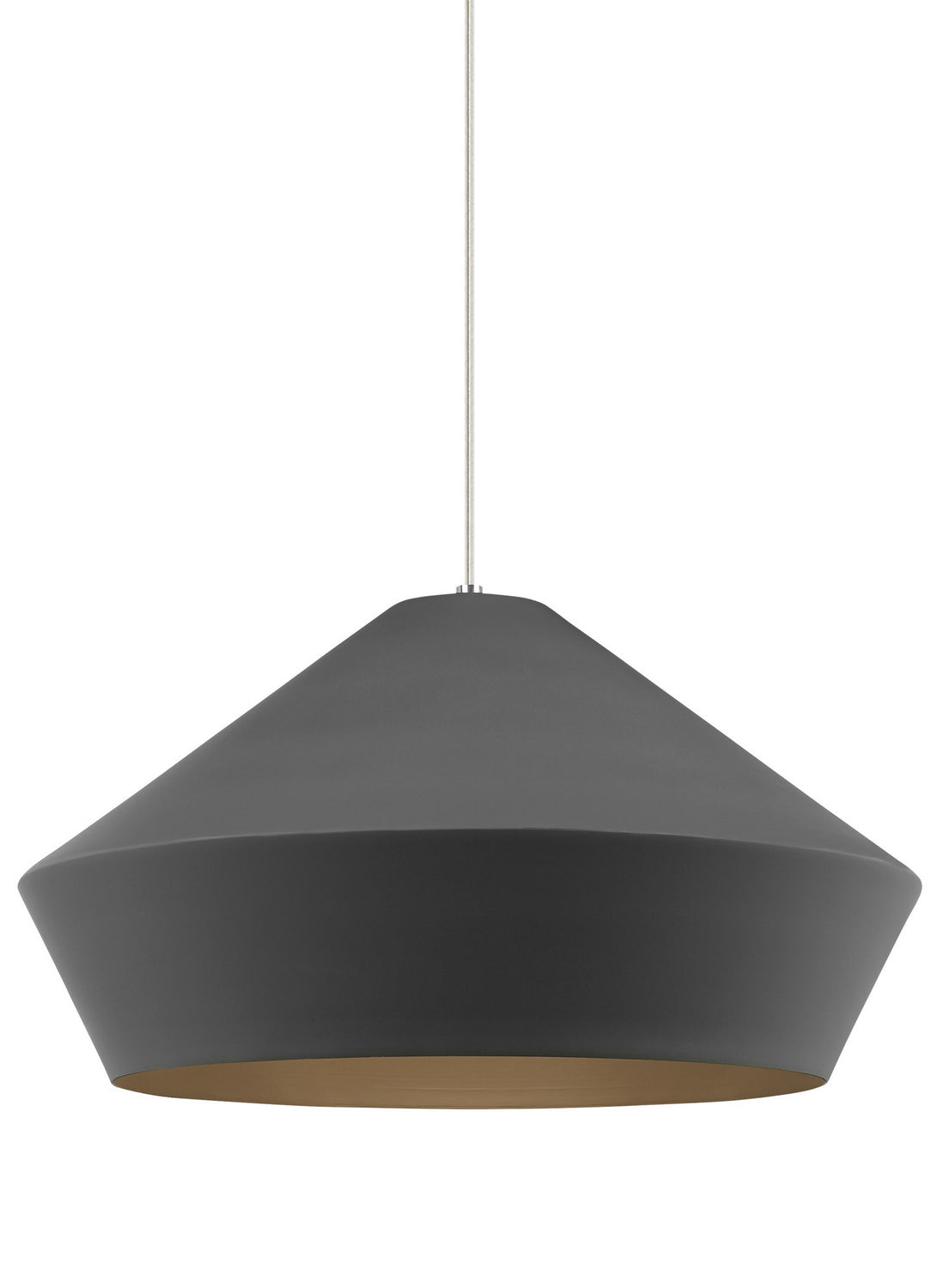 Brummel One Light Pendant in Satin Nickel