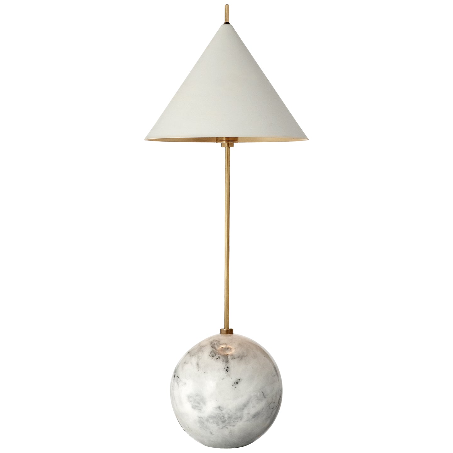 Lampe d'appoint Cleo à une lumière en laiton vieilli