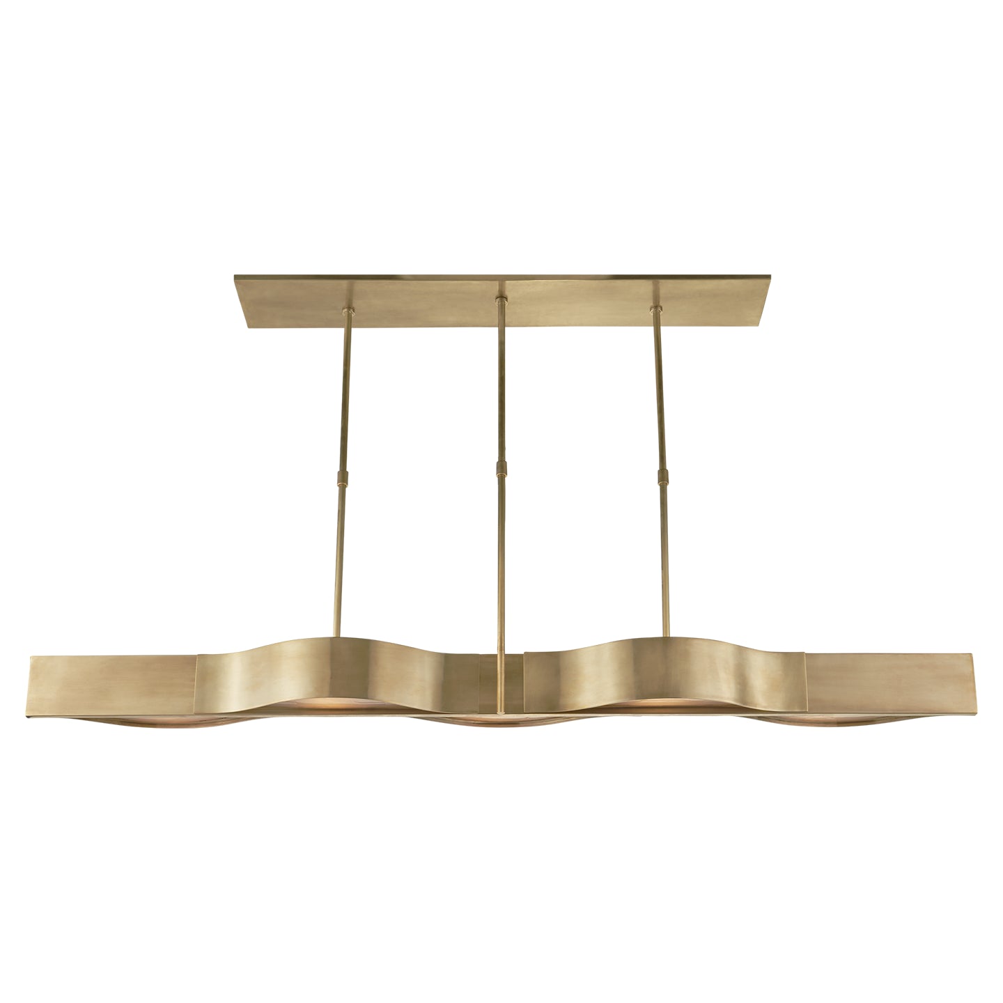 Avant Large Linear Pendant in Polished Nickel with Frosted Glass KW 5523PN-FG