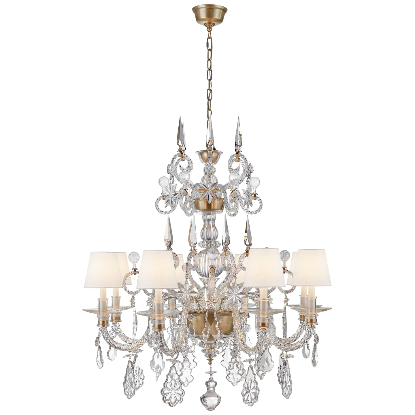 Alexandra Eight Light Chandelier in Clear Glass