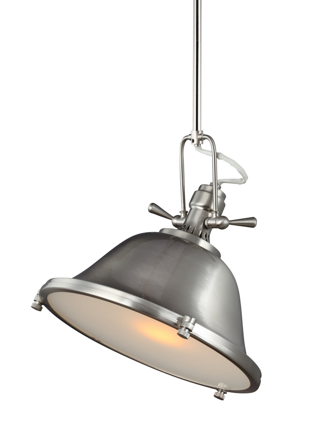 Stone Street One Light Pendant in Brushed Nickel