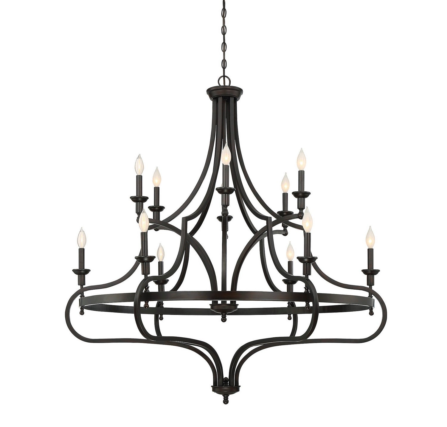 Shields 12 Light Chandelier in English Bronze