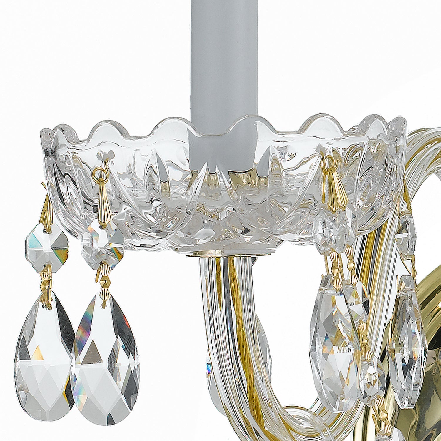 Traditional Crystal Two Light Wall Sconce