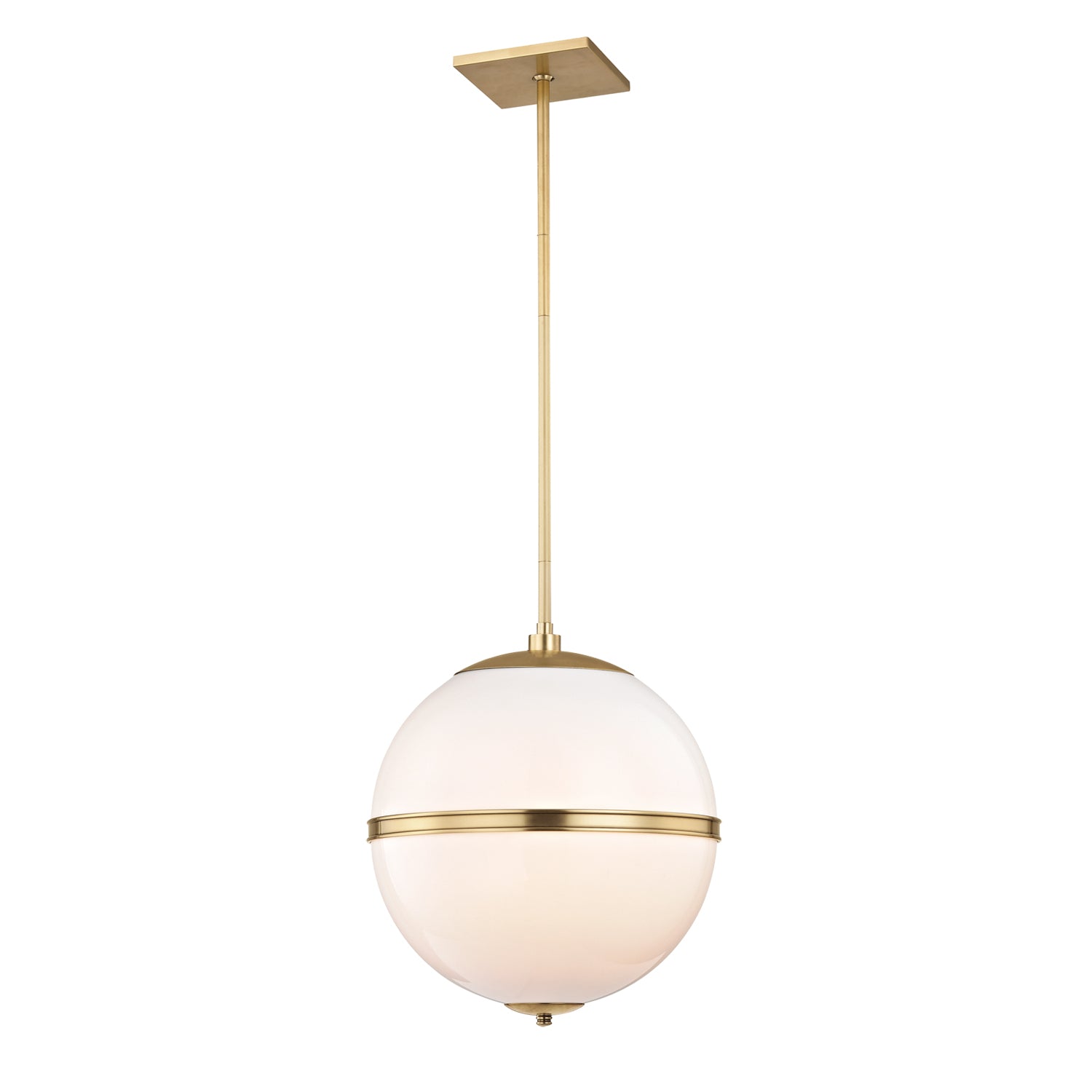 Mini-lustre Truax à quatre lumières en laiton vieilli
