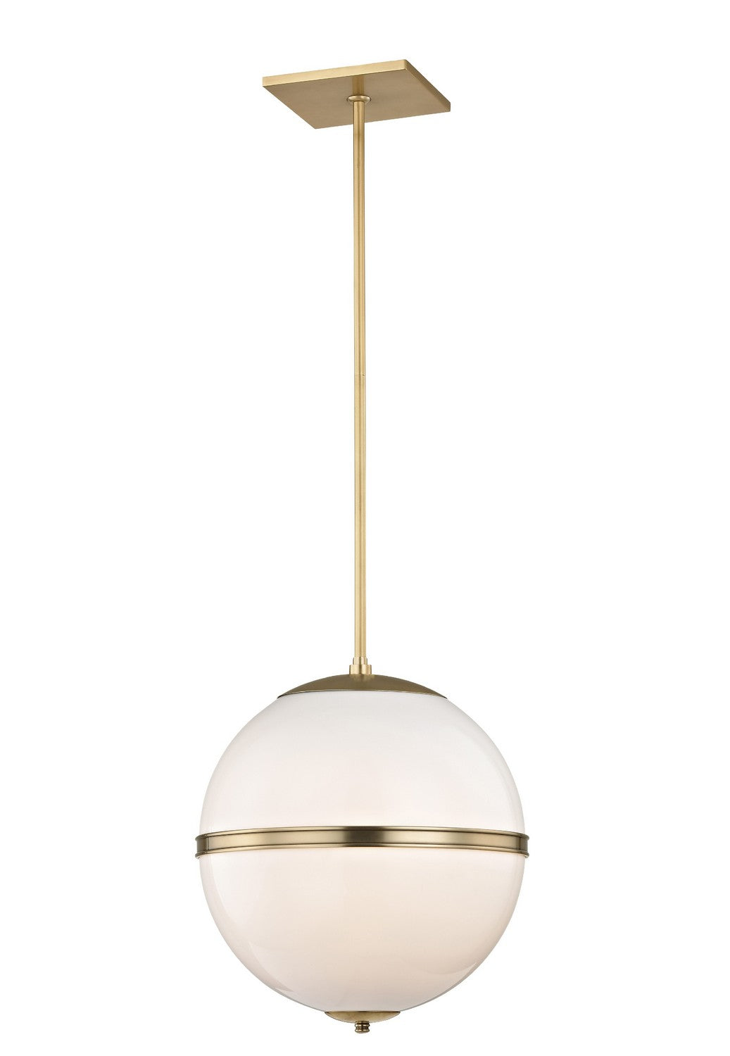 Mini-lustre Truax à quatre lumières en laiton vieilli