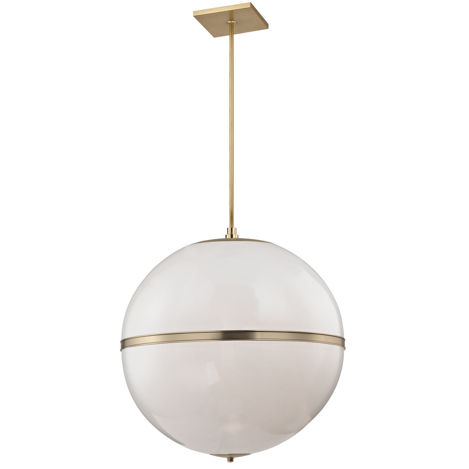 Lustre Truax à quatre lumières en laiton vieilli