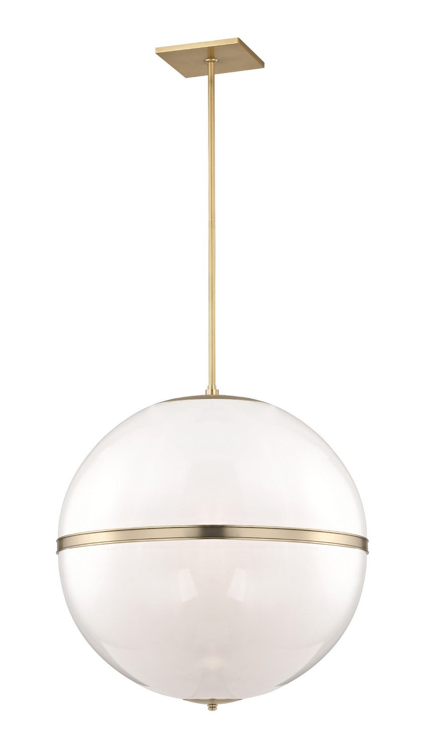 Lustre Truax à quatre lumières en laiton vieilli