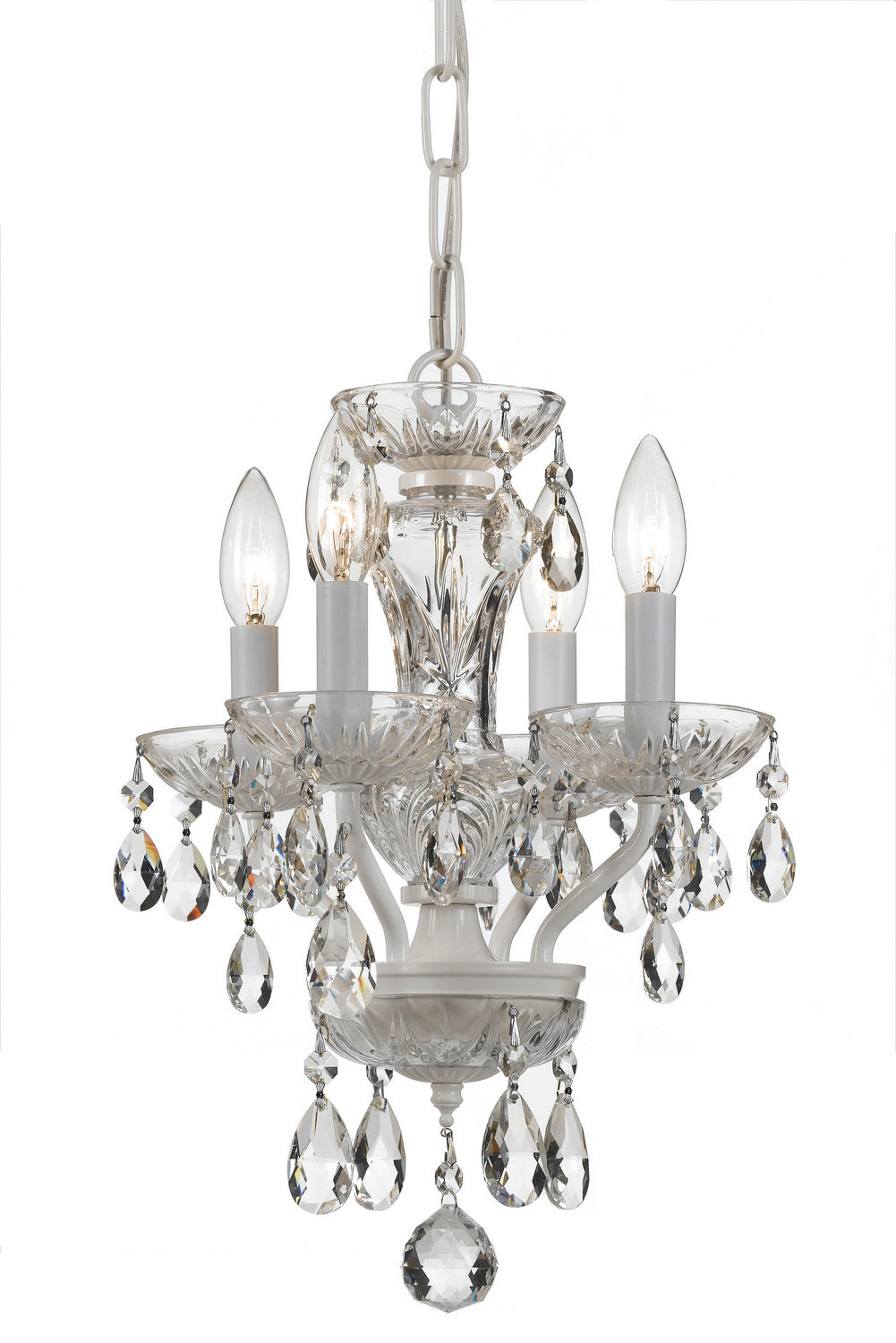 Welton Four Light Mini Chandelier in Wet White