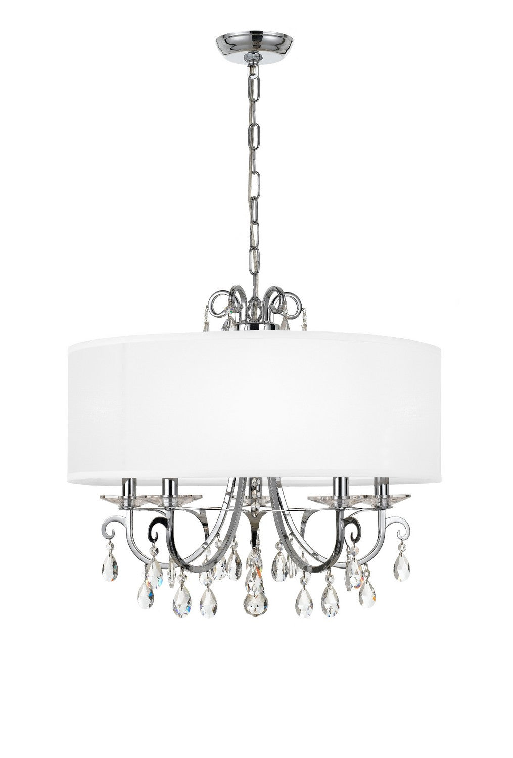 Othello Five Light Chandelier in Polished Chrome