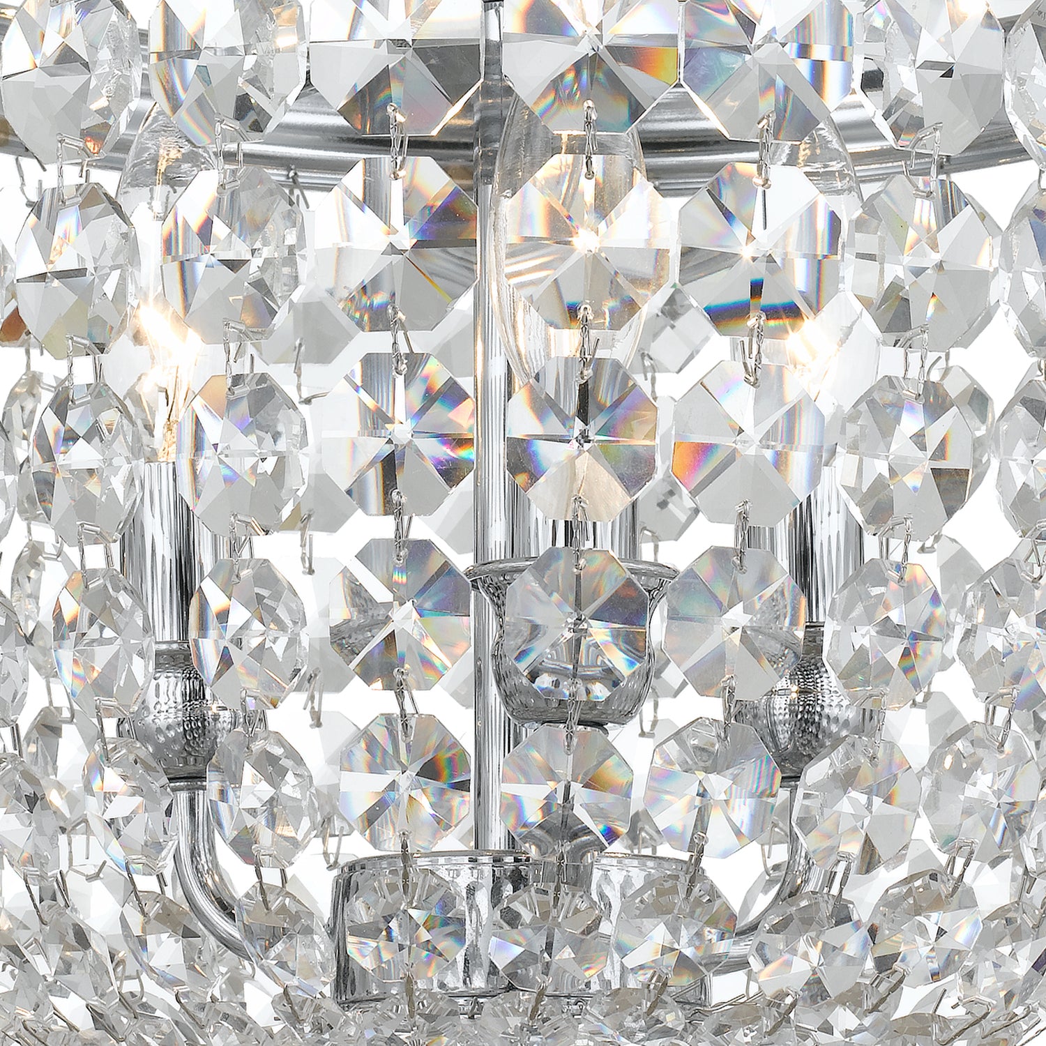 Archer Three Light Semi Flush Mount in Polished Chrome
