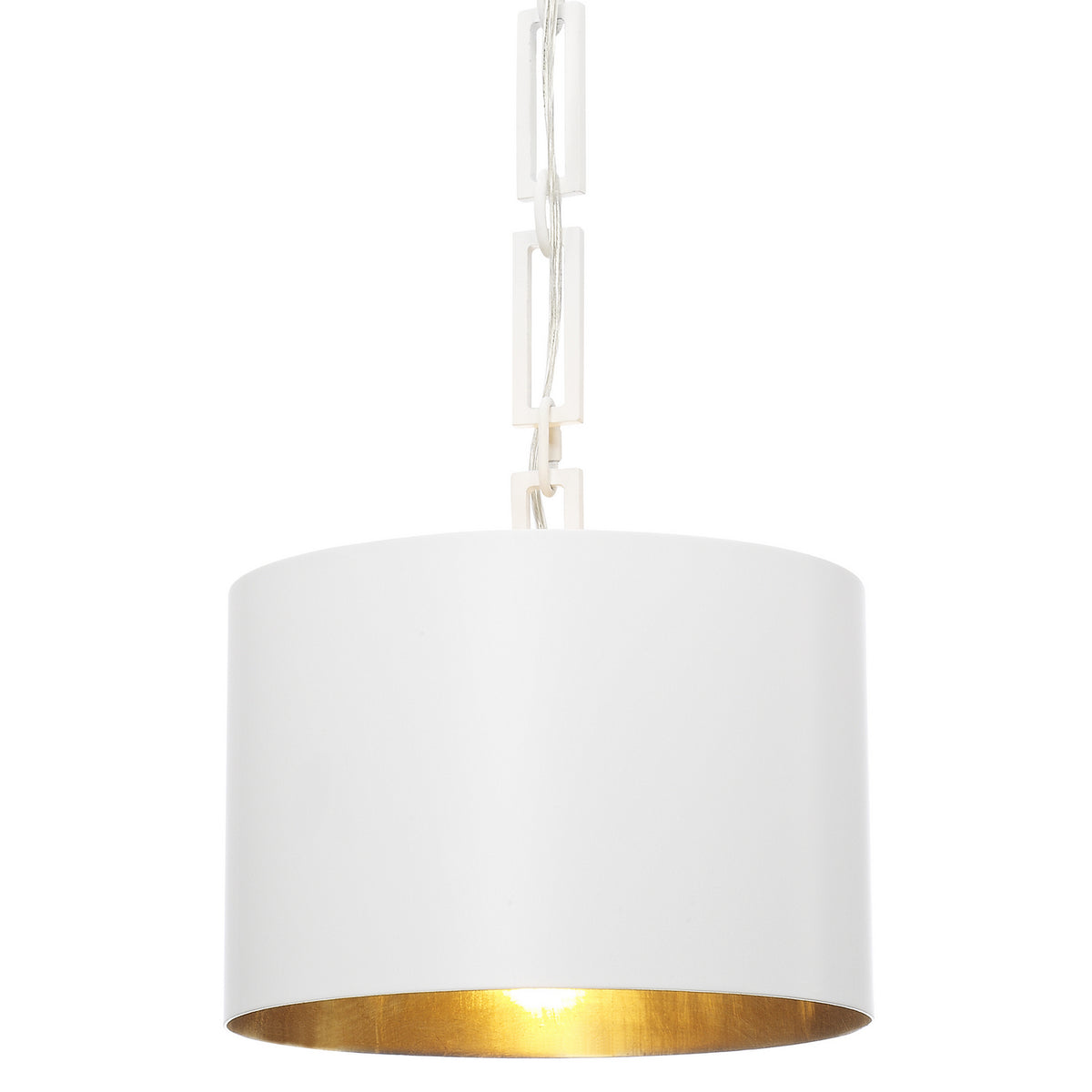 Alston Chandelier in Matte White + Antique Gold