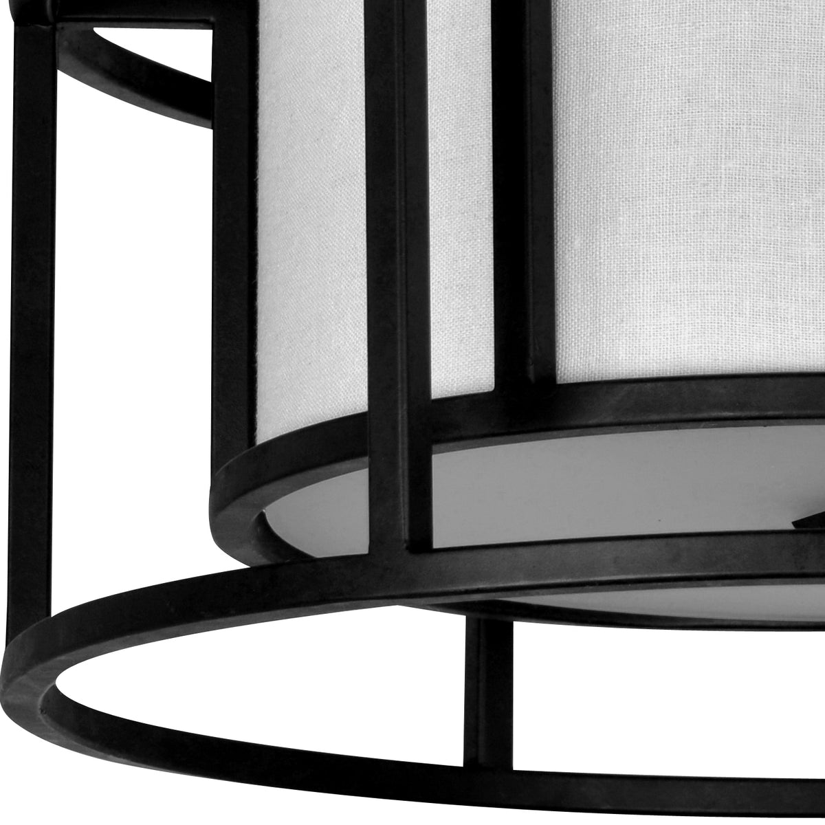 Hulton Two Light Flush Mount in Matte Black
