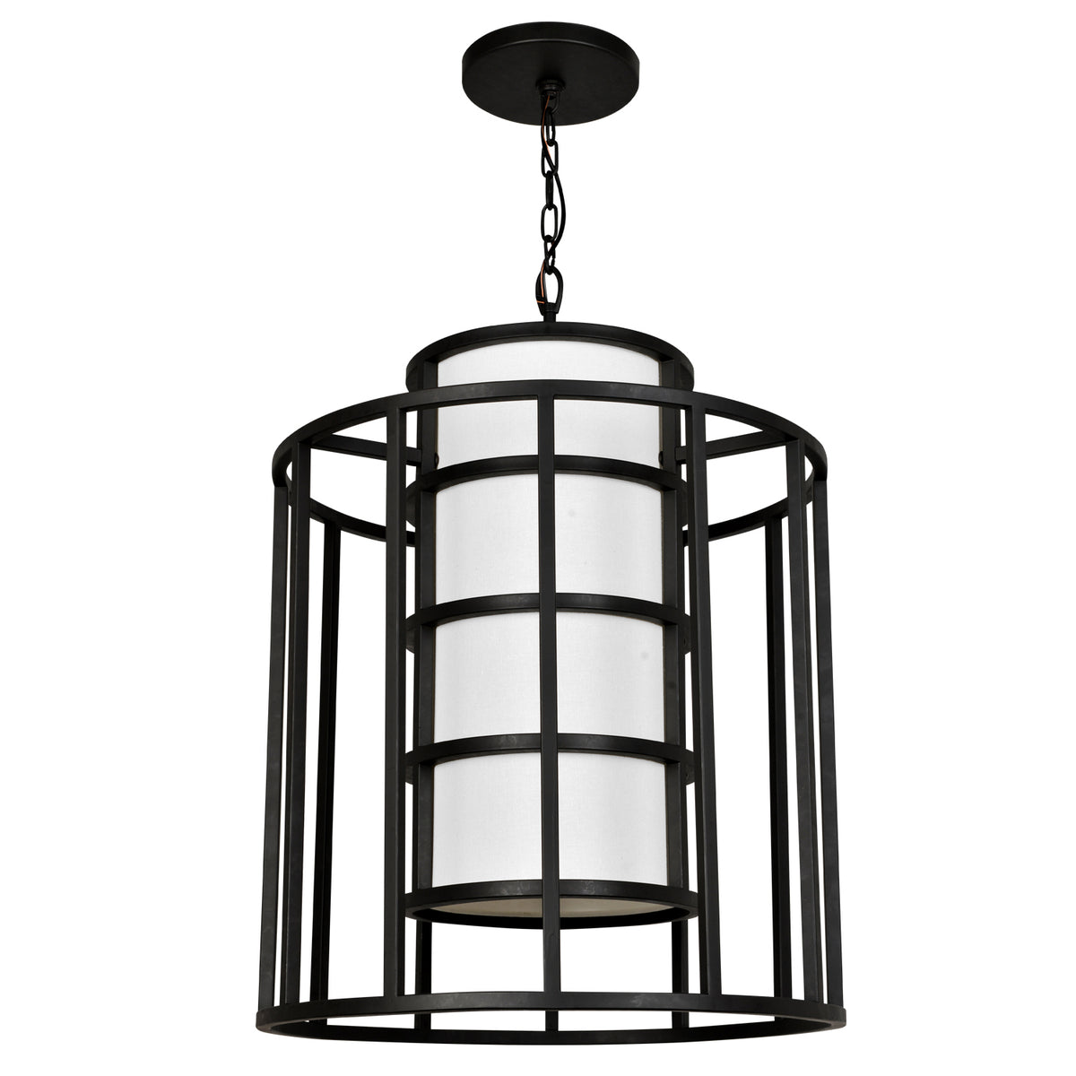Hulton Six Light Chandelier in Matte Black