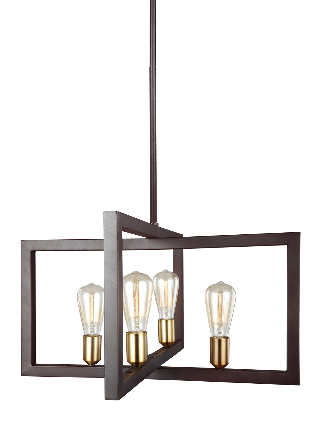 Finnegan Four Light Chandelier in New World Bronze