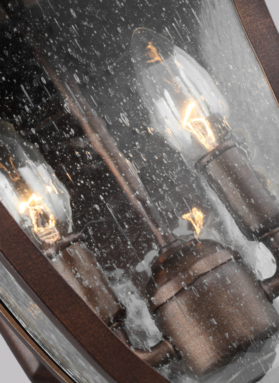 Oakmont Two Light Outdoor Wall Lantern in Patina Bronze