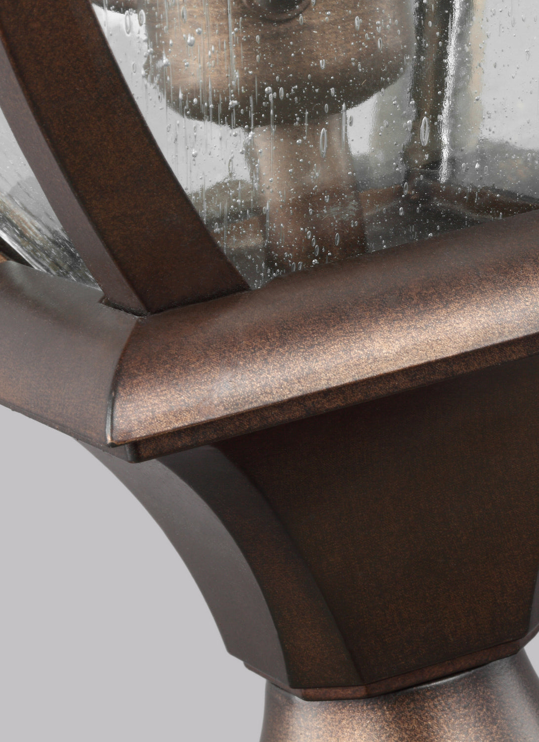 Oakmont Three Light Outdoor Post Lantern in Patina Bronze