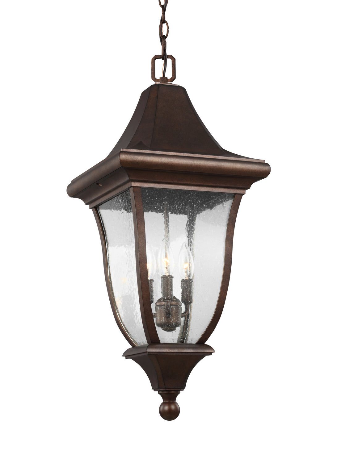 Oakmont Three Light Outdoor Pendant in Patina Bronze