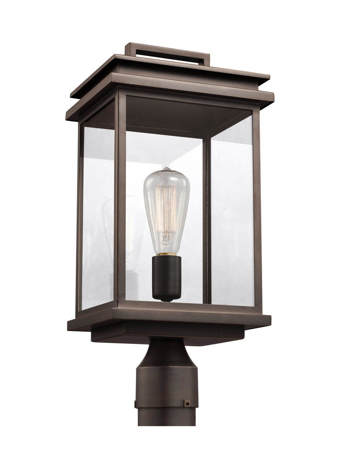 Glenview One Light Outdoor Post Lantern in Antique Bronze