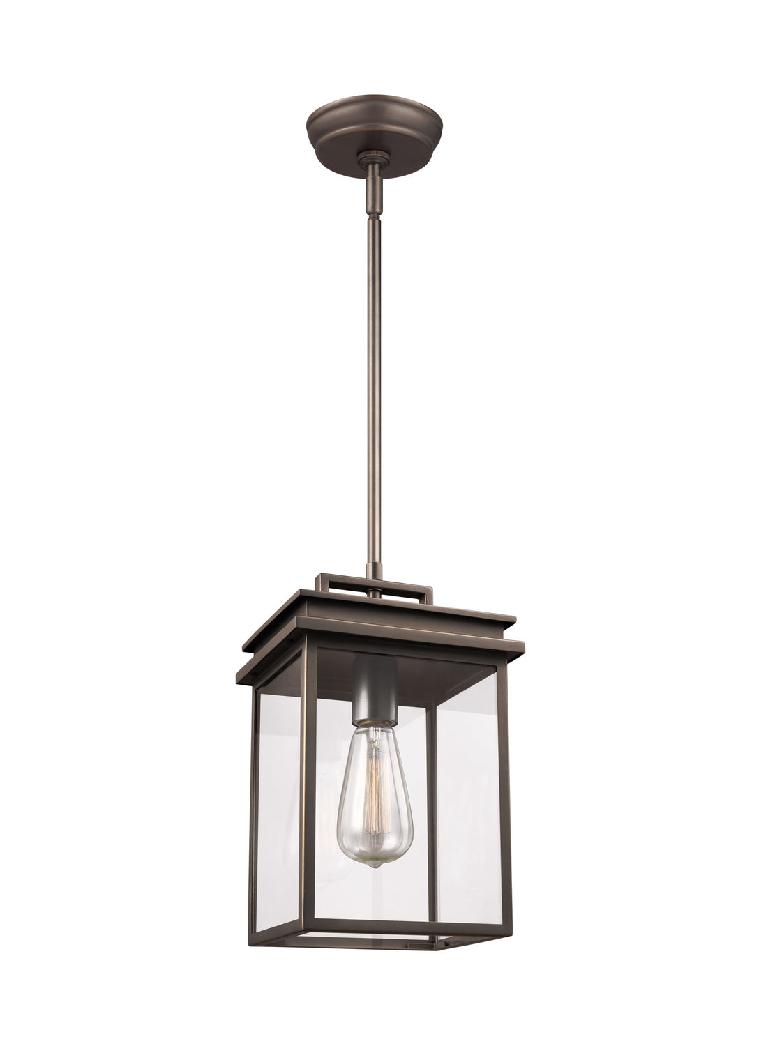Glenview One Light Outdoor Pendant in Antique Bronze
