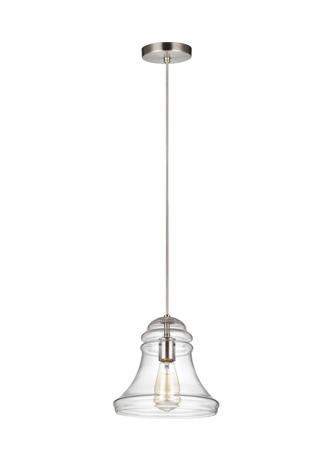 Mini-suspension Doyle One Light en nickel satiné