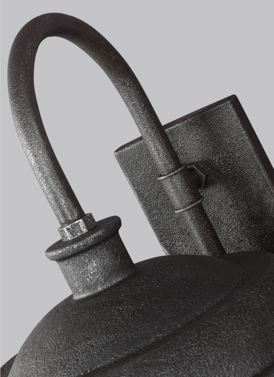 Lennex One Light Outdoor Wall Lantern in Slate Grey Metal
