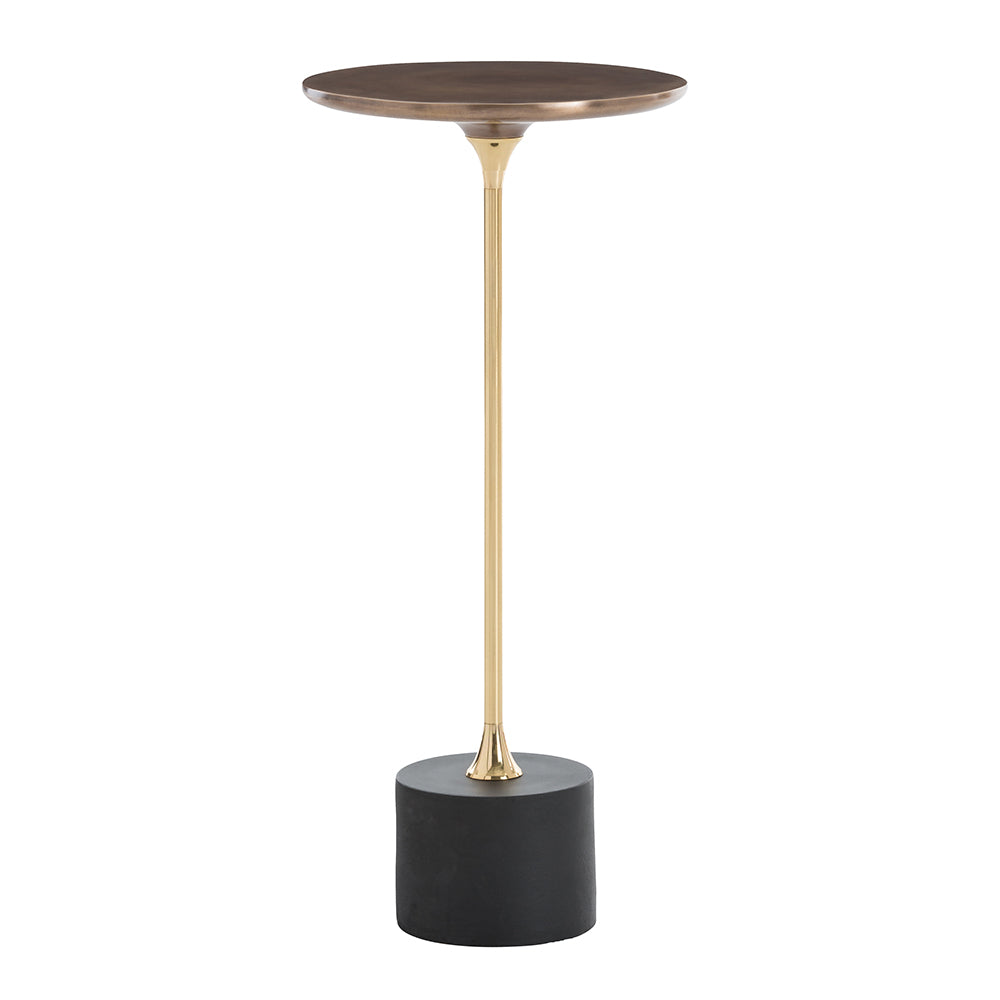 Fitz Accent Table in Antique Brass