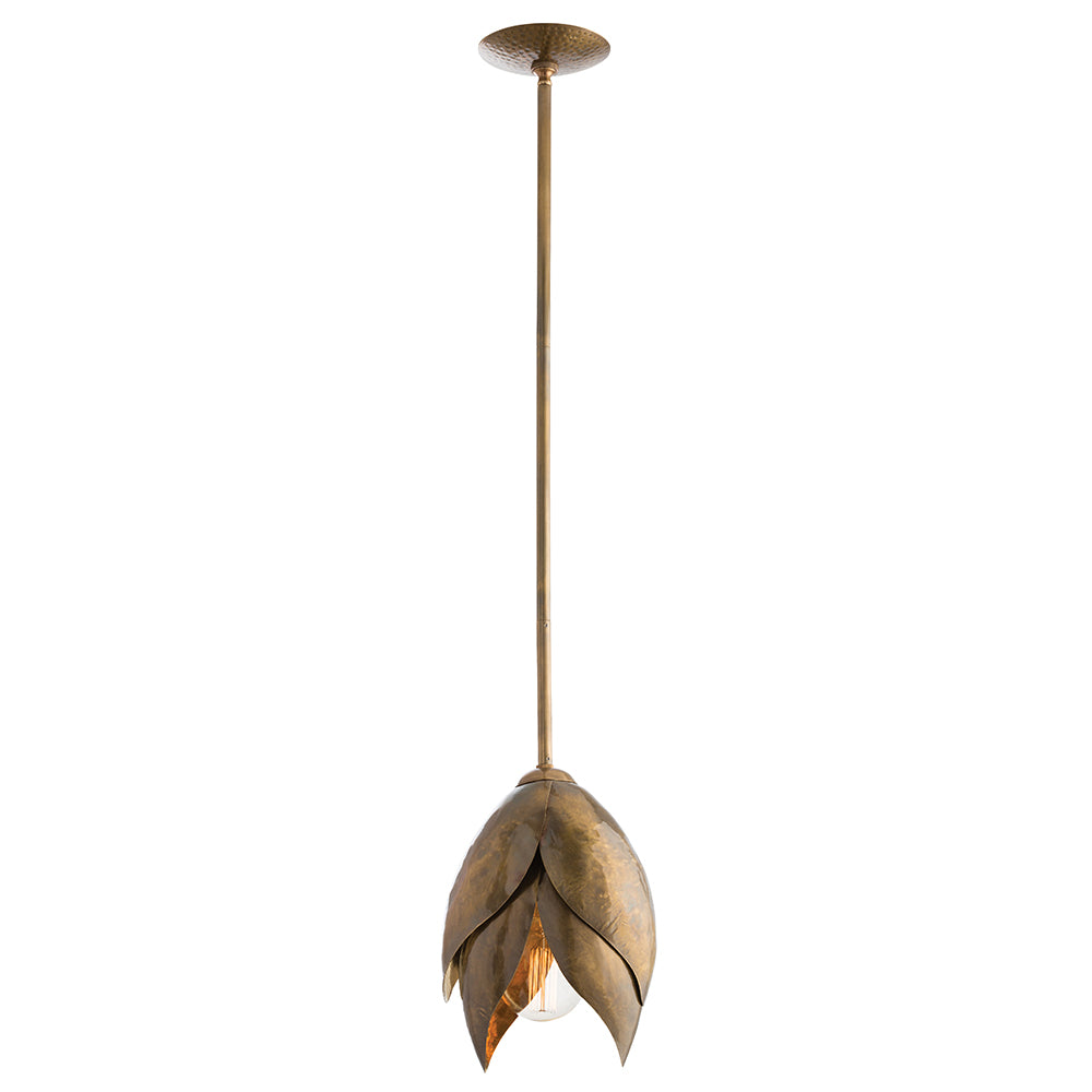 Edith One Light Pendant in Vintage Brass
