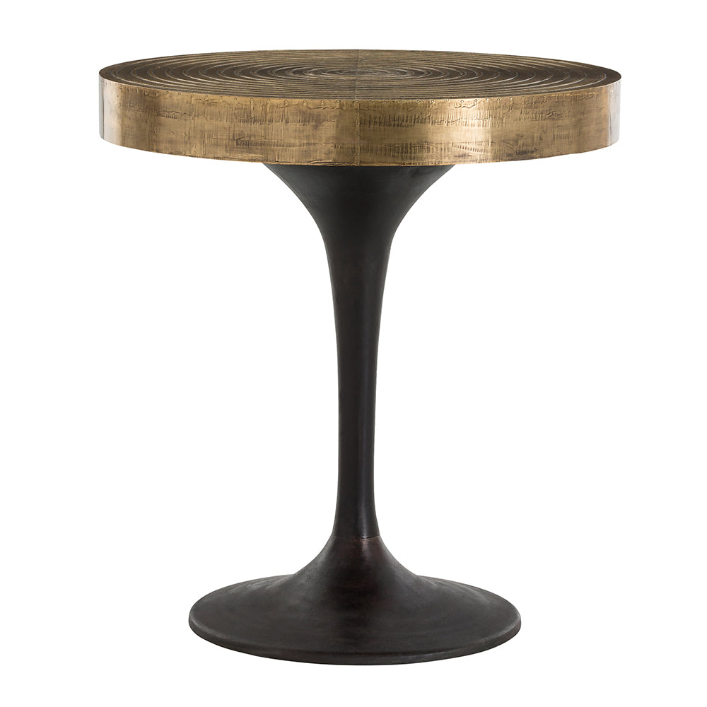 Daryl Side Table in Antique Brass
