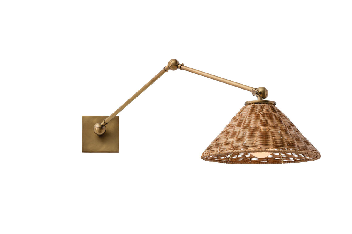 Padma One Light Wall Sconce in Antique Brass