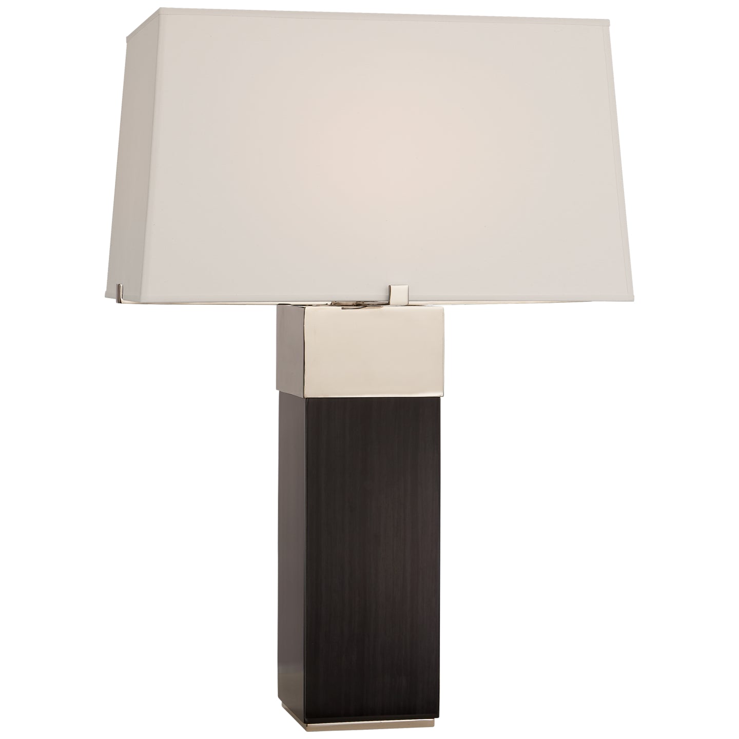 Hardy One Light Table Lamp in Black Ebony and Polished Nickel