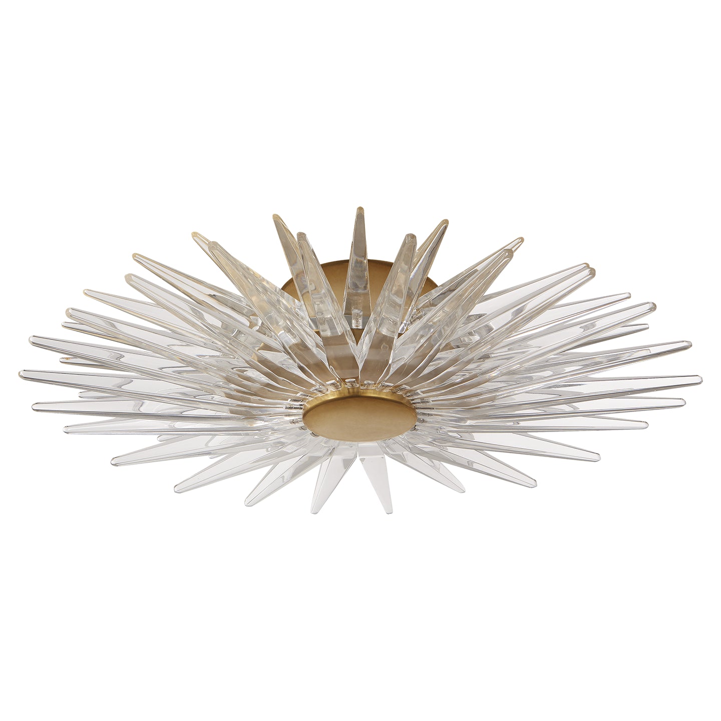 Quincy Small Flush Mount in Polished Nickel with Clear Acrylic