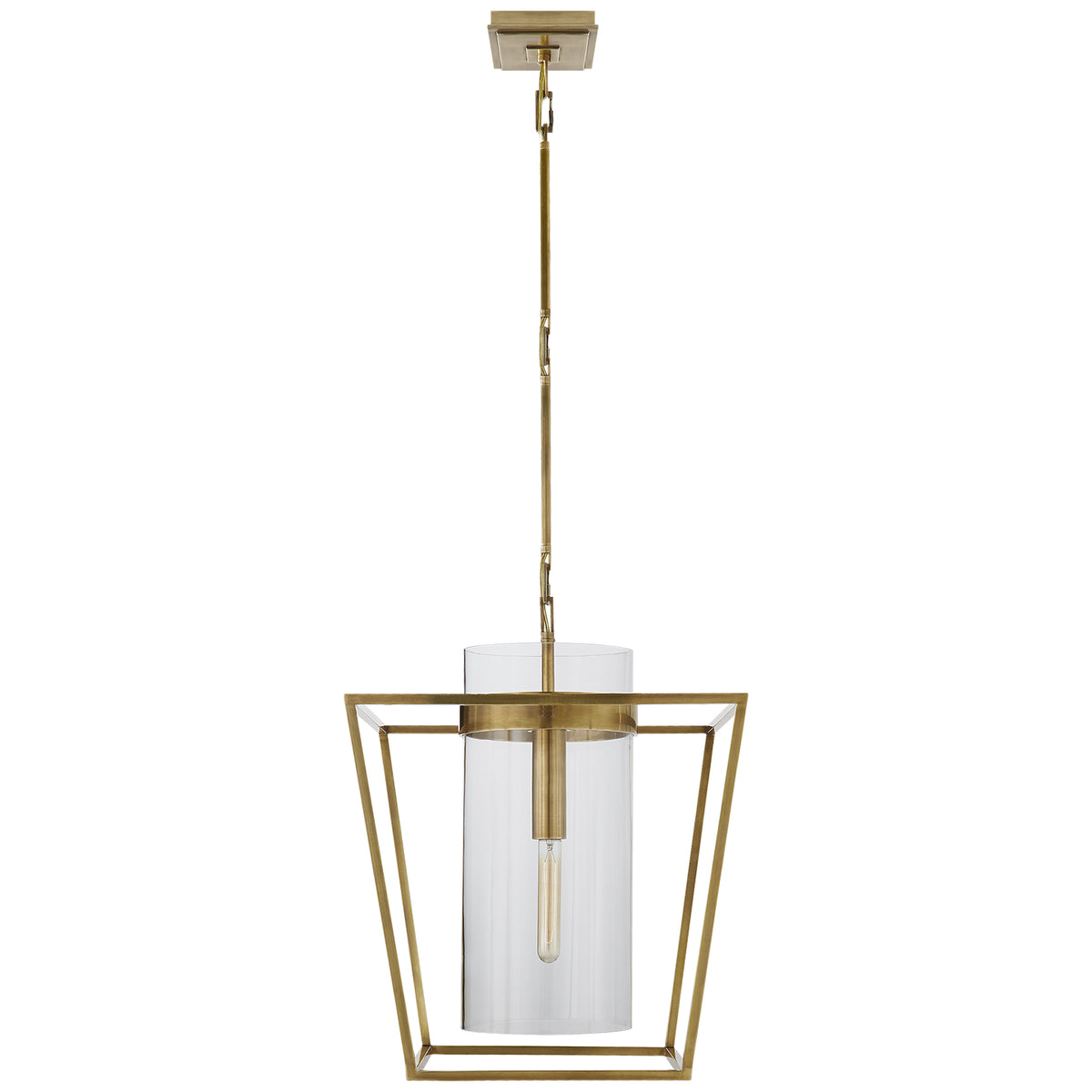 Presidio One Light Lantern in Hand-Rubbed Antique Brass