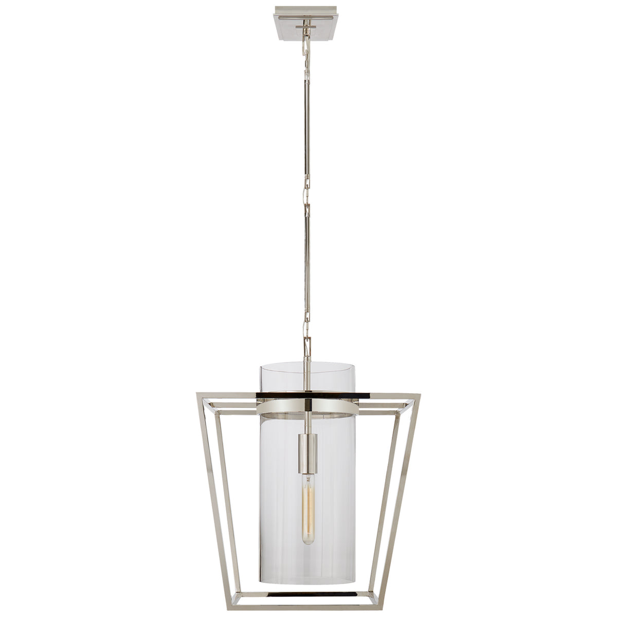 Presidio One Light Lantern in Polished Nickel