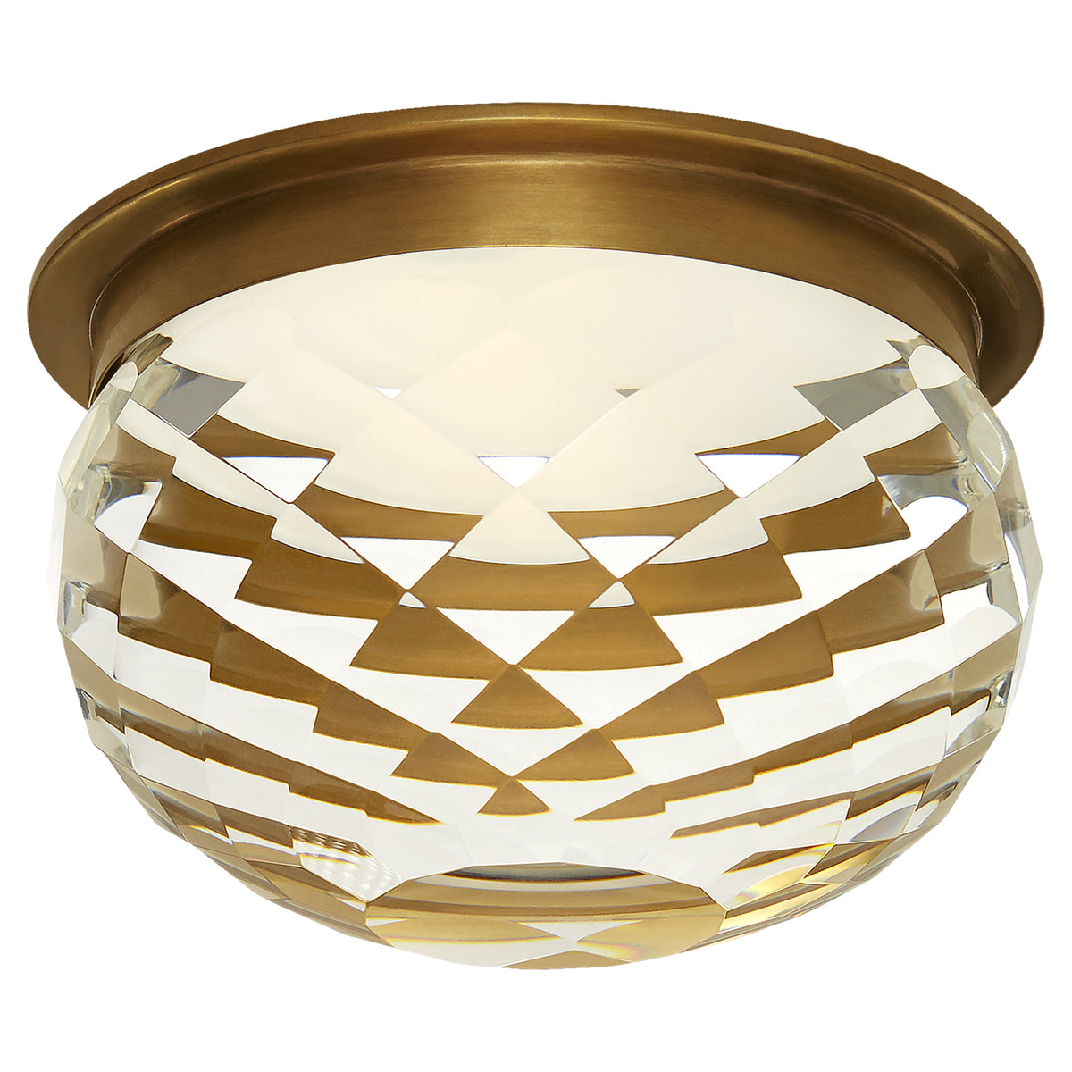 Hillam LED Flush Mount in Hand-Rubbed Antique Brass