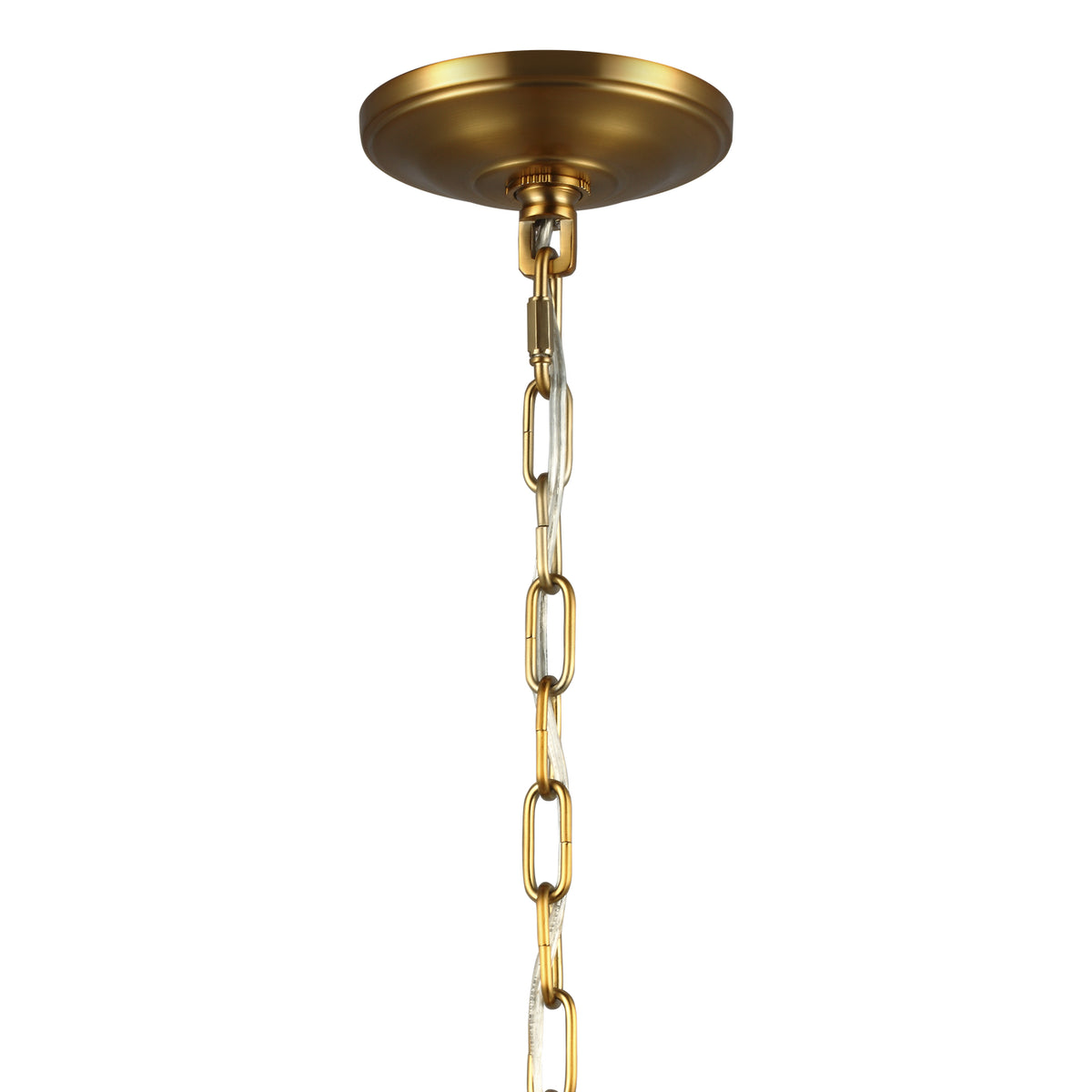 Lawler Three Light Pendant in Burnished Brass