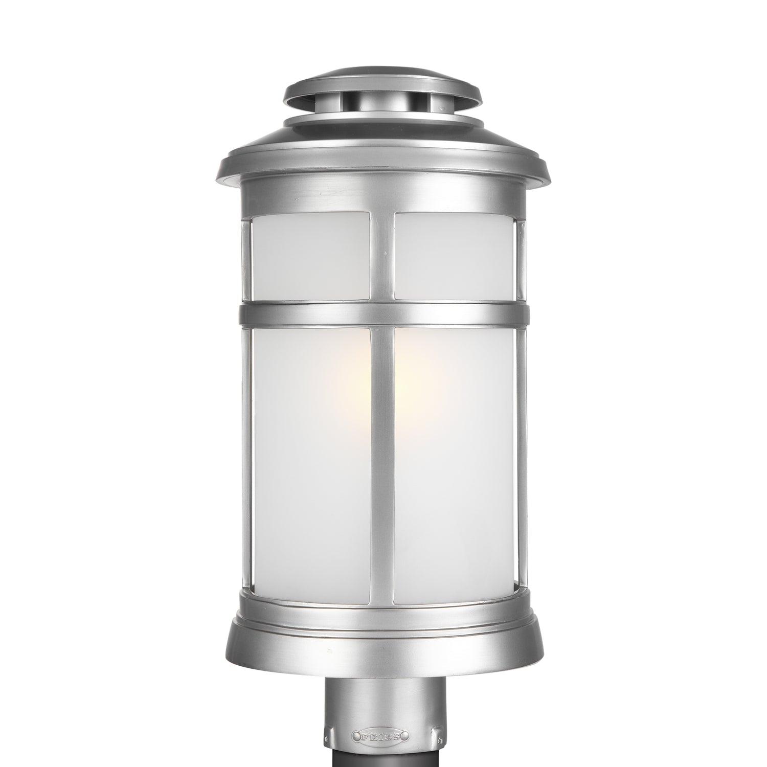 Newport One Light Post Lantern in Painted Brushed Steel