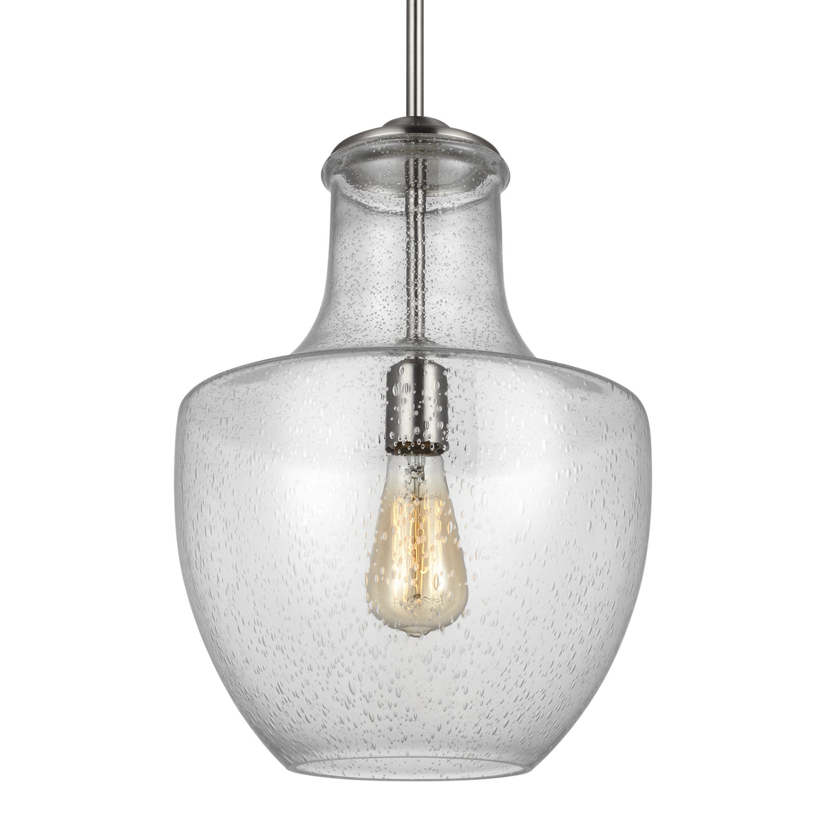 Baylor One Light Pendant in Satin Nickel