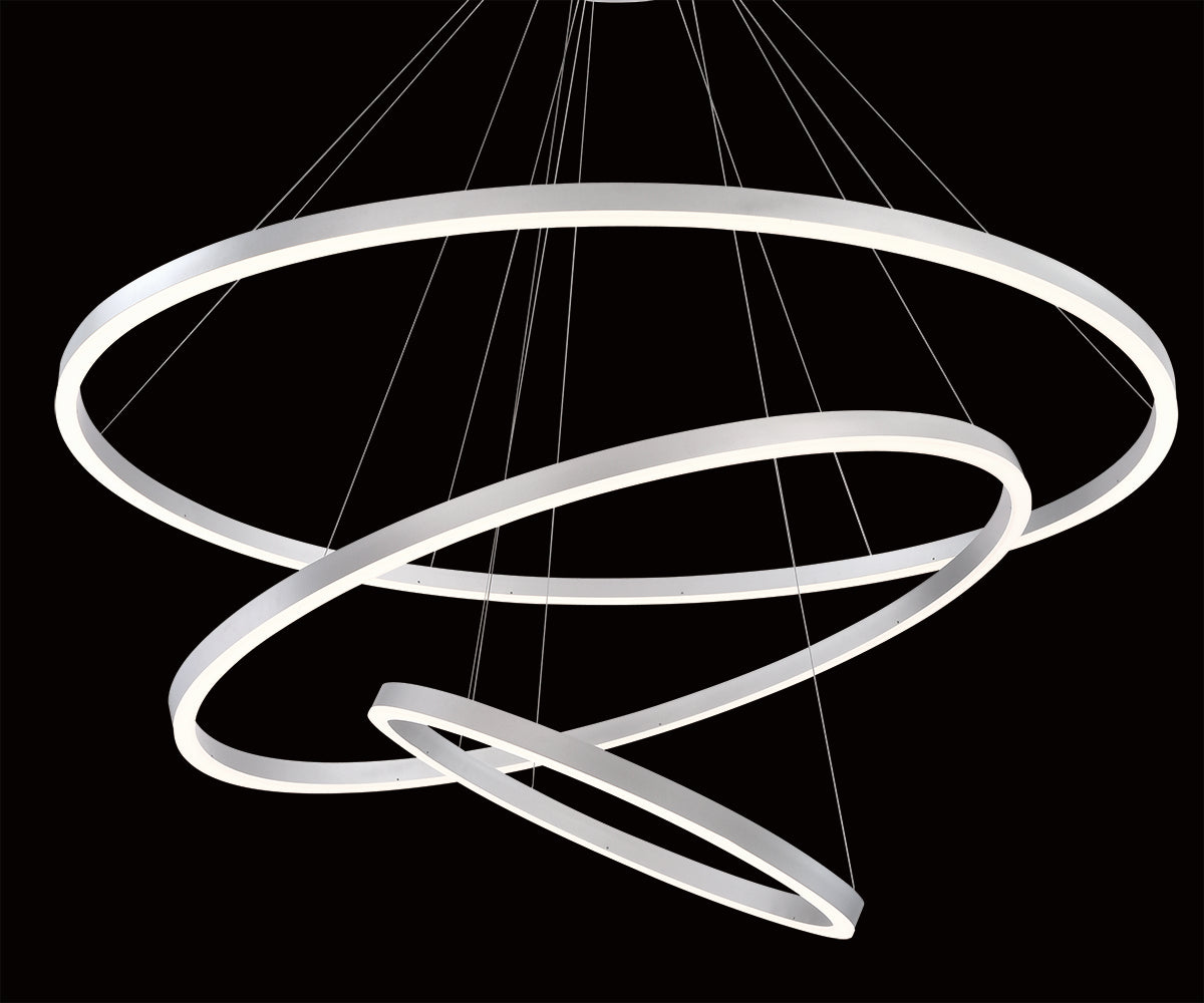 Spunto LED Chandelier in Brushed Silver
